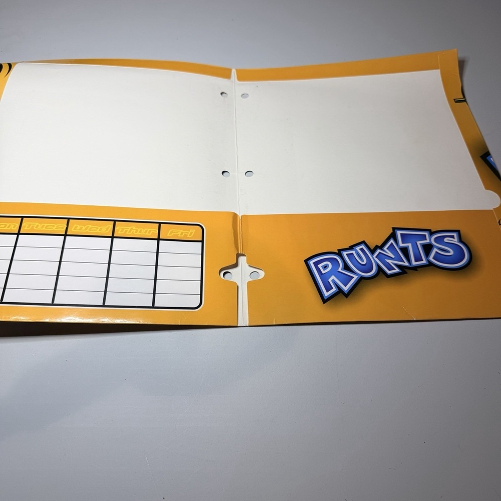 Runts Candy Folder Kids School 3 Ring RARE VTG 90's NEW - Picture 2 of 3